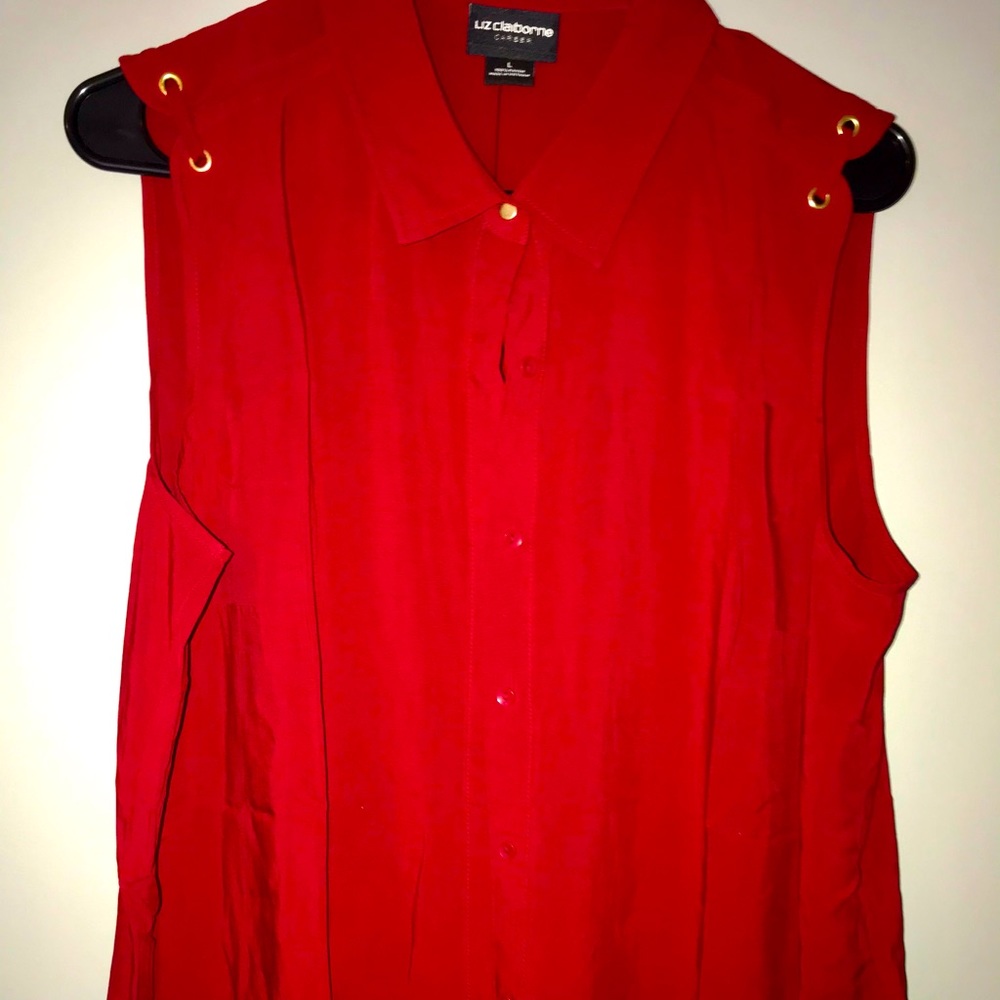 Liz Claiborne Red Blouse. NWT. Women’s Large.
